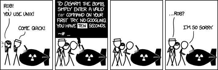 XKCD on tar